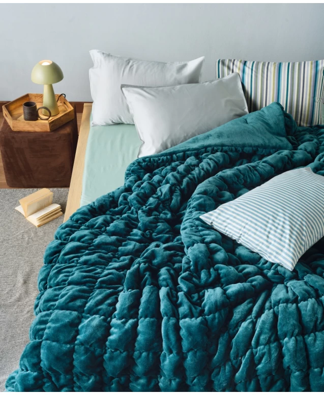 Φωτογραφία προϊόντος: KENTIA HOME MARSHMALLOW 02 ΠΑΠΛΩΜΑ ΥΠΕΡΔΙΠΛΟ 220X240 EMERALD GREEN