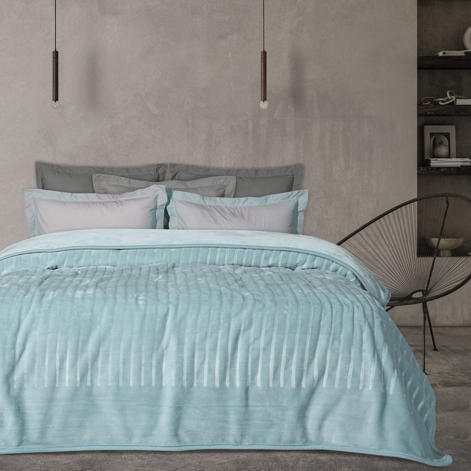 Φωτογραφία προϊόντος: DAS HOME 1348 ΚΟΥΒΕΡΤΑ VELOUR ΜΟΝΗ 160x240 BLUE