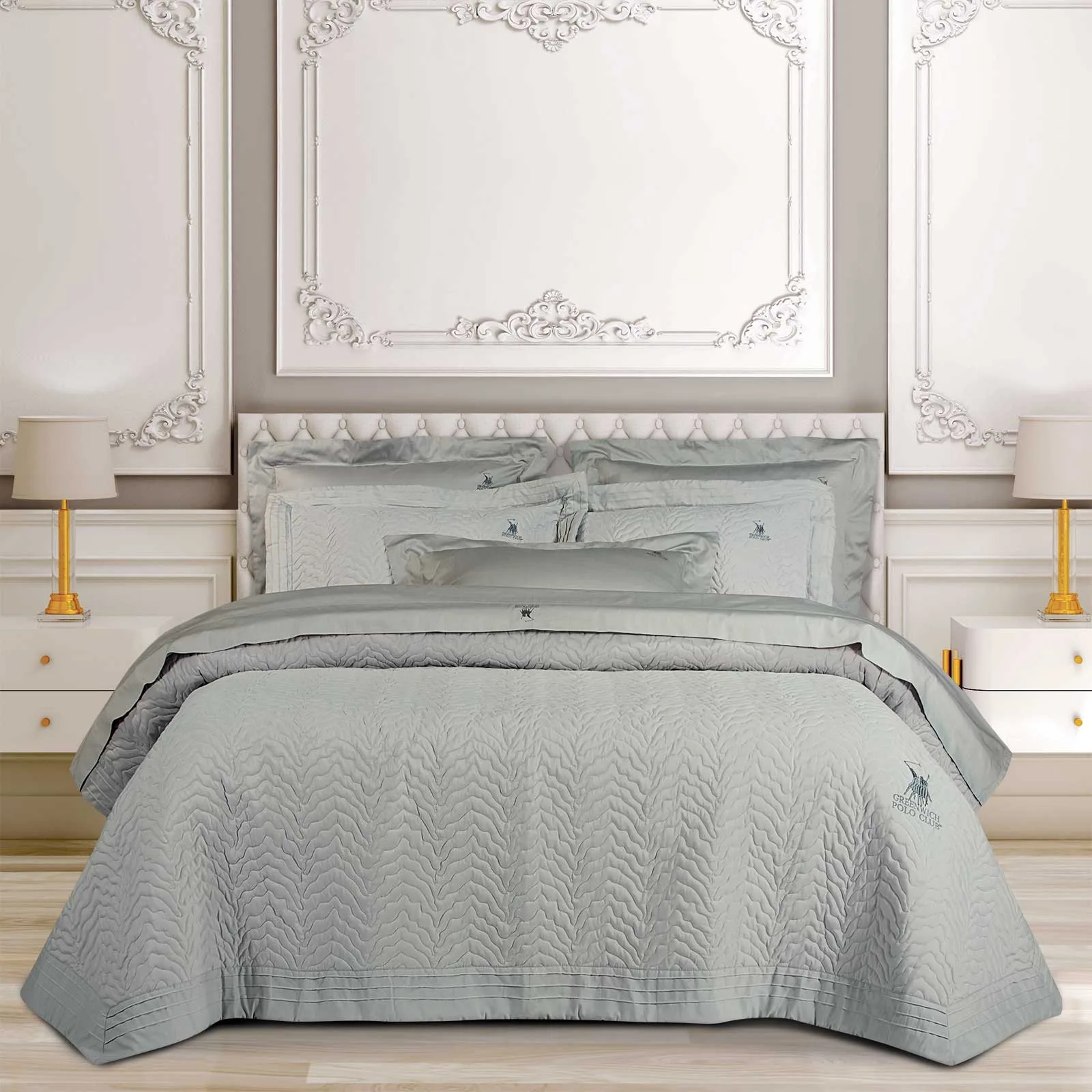 Φωτογραφία προϊόντος: G.P.C. POLO ΚΟΥΒΕΡΛΙ KING SIZE 240x250 CLASSIC 2353 GREY