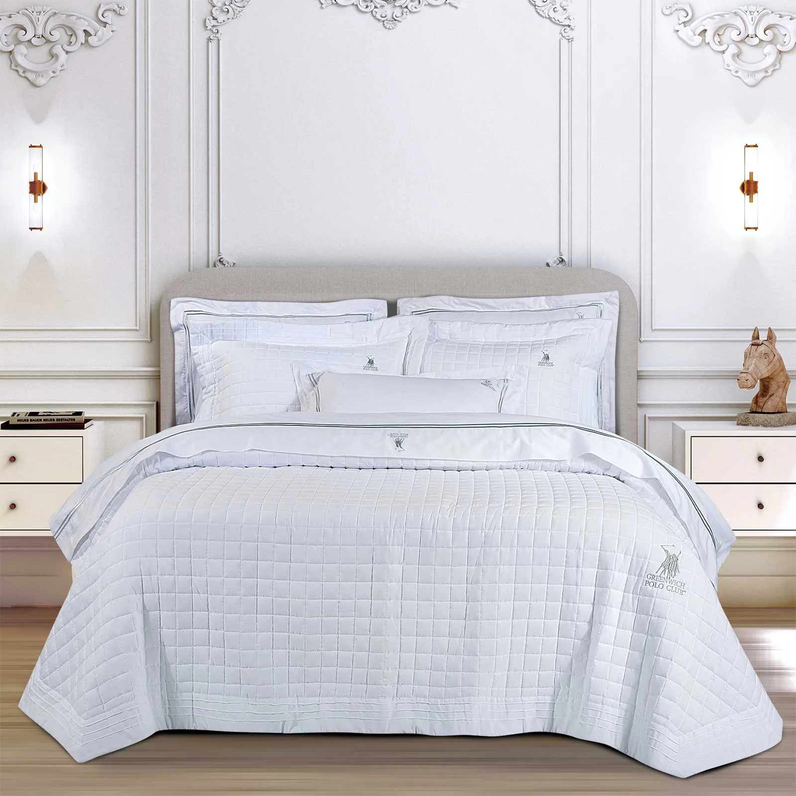 Φωτογραφία προϊόντος: G.P.C. POLO ΚΟΥΒΕΡΛΙ KING SIZE 240x250 CLASSIC 2354 WHITE