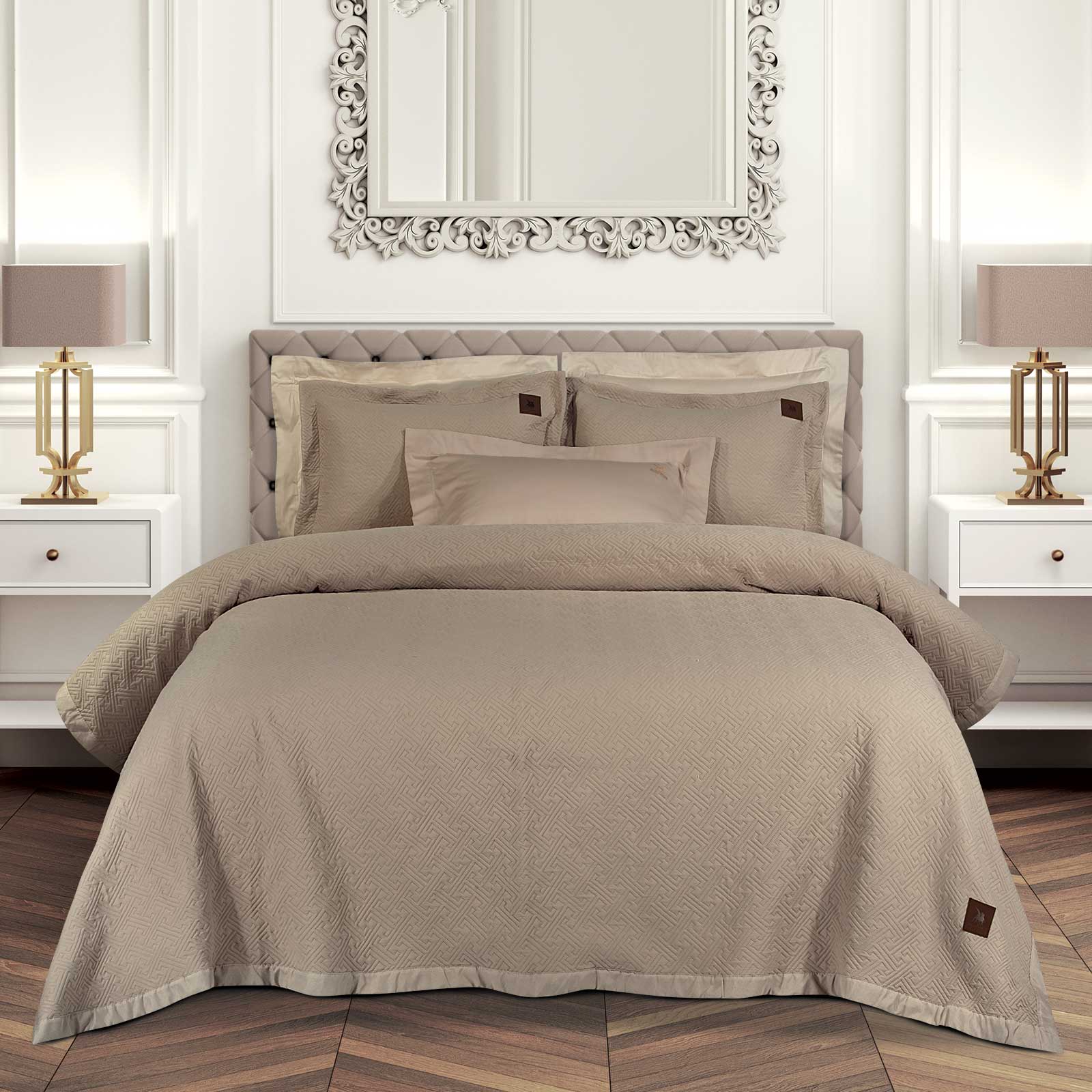 Φωτογραφία προϊόντος: G.P.C. POLO ΚΟΥΒΕΡΛΙ MICRO-SATIN KING SIZE 240x250 ESSENTIAL 4452 TAUPE