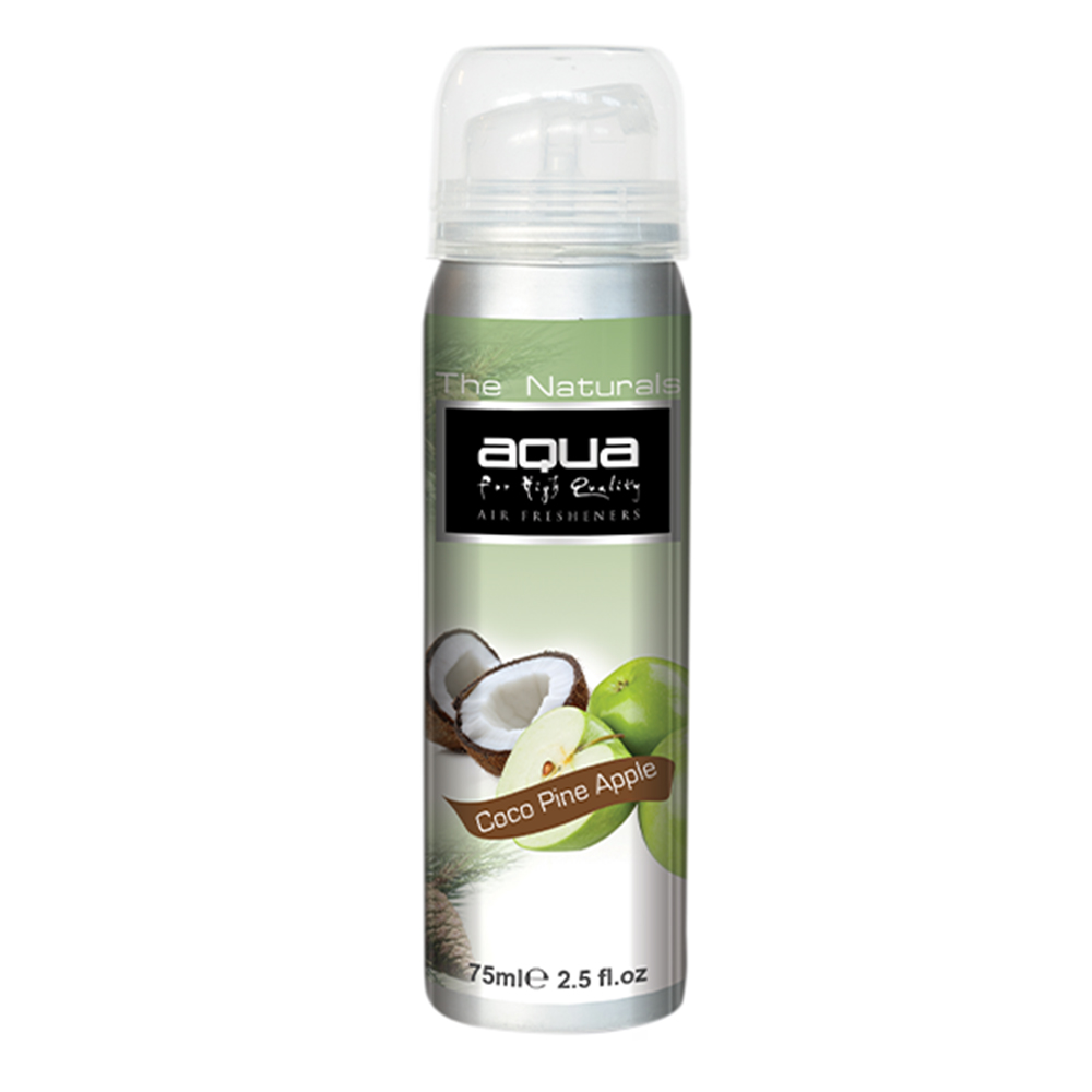 Φωτογραφία προϊόντος: Aqua Fruits Series Αρωματικό Αυτοκινήτου Spray Καρύδα & Μήλο 75ml