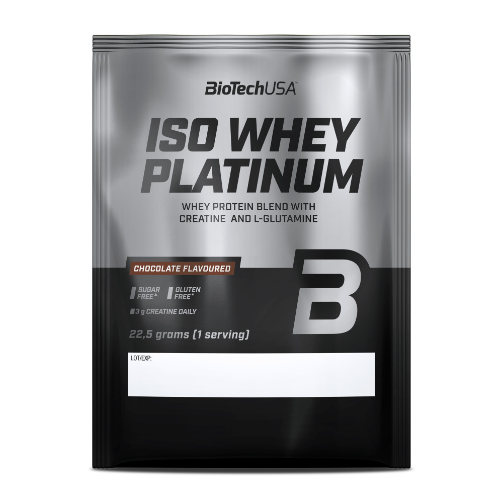Φωτογραφία προϊόντος: BiotechUSA Biotech USA Iso Whey Platinum Βιολογική Πρωτεΐνη Ορού Γάλακτος με Κρεατίνη Χωρίς Γλουτένη με Γεύση Σοκολάτα 22.5gr