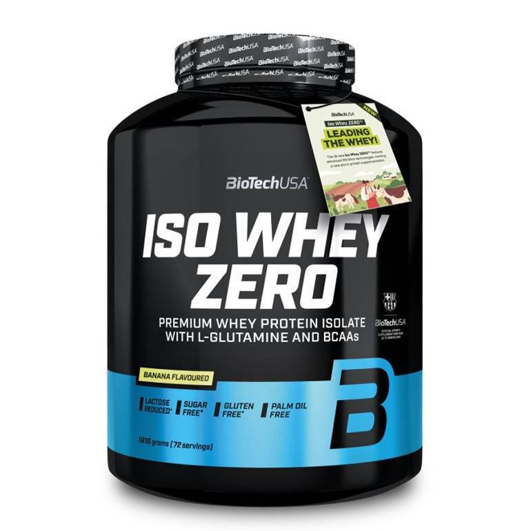 Φωτογραφία προϊόντος: BiotechUSA Biotech USA Iso Whey Zero Lactose Reduced Πρωτεΐνη Ορού Γάλακτος Χωρίς Γλουτένη με Γεύση Banana 1.816kg