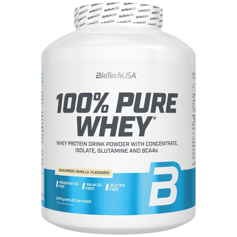 Φωτογραφία προϊόντος: BiotechUSA Biotech USA 100% Pure Whey Πρωτεΐνη Ορού Γάλακτος Χωρίς Γλουτένη με Γεύση Bourbon Vanilla 2.27kg