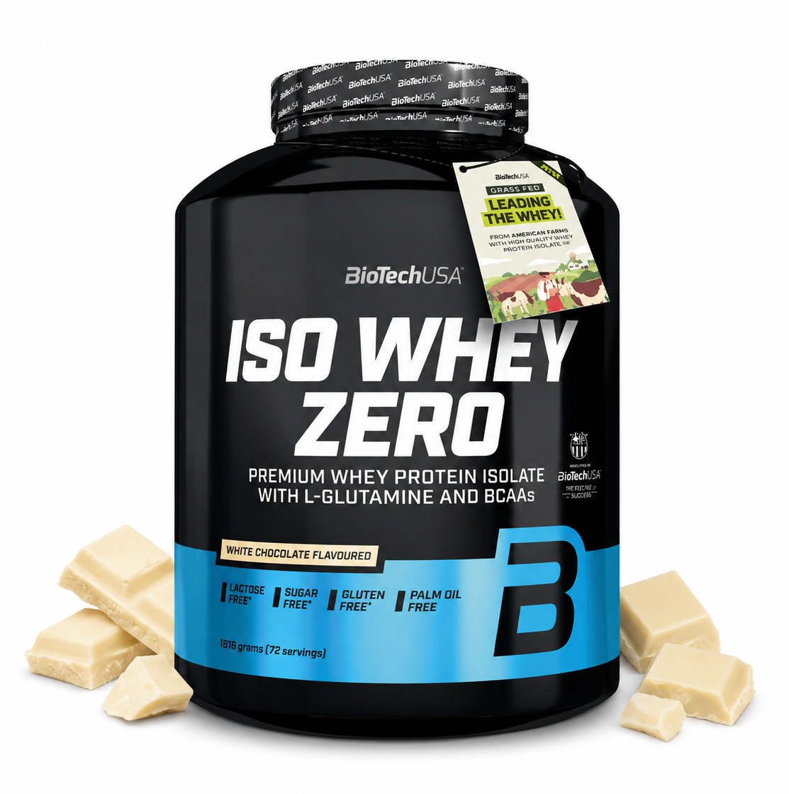 Φωτογραφία προϊόντος: BiotechUSA Biotech USA Iso Whey Zero Lactose Reduced Πρωτεΐνη Ορού Γάλακτος Χωρίς Γλουτένη με Γεύση Λευκή Σοκολάτα 1.816kg