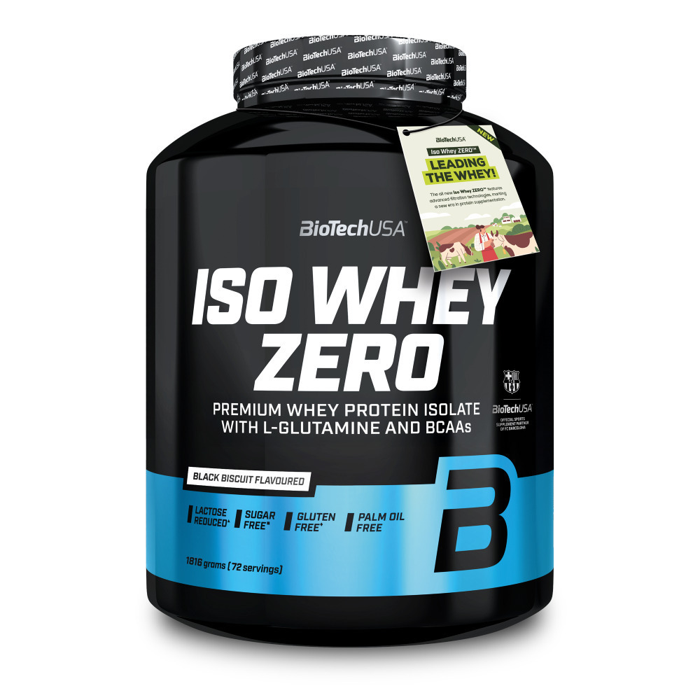 Φωτογραφία προϊόντος: BiotechUSA Biotech USA Iso Whey Zero Lactose Reduced Πρωτεΐνη Ορού Γάλακτος Χωρίς Γλουτένη με Γεύση Black Biscuit 1.816kg