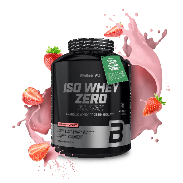 Φωτογραφία προϊόντος: BiotechUSA Biotech USA Iso Whey Zero Black Πρωτεΐνη Ορού Γάλακτος με Κρεατίνη Χωρίς Γλουτένη & Λακτόζη με Γεύση Φράουλα 1.816kg
