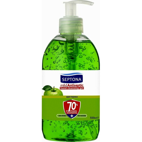 Φωτογραφία προϊόντος: Septona Mild Antiseptic Αντισηπτικό Gel Χεριών με Αντλία 500ml Μήλο