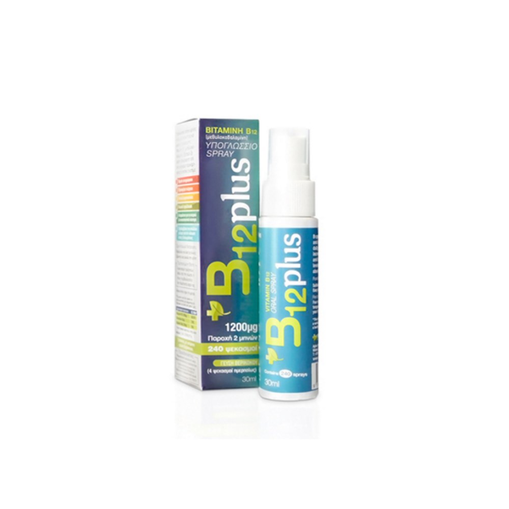 Φωτογραφία προϊόντος: Bioplus B12plus Βιταμίνη Spray για την Υγεία του Νευρικού Συστήματος Apricot 30ml