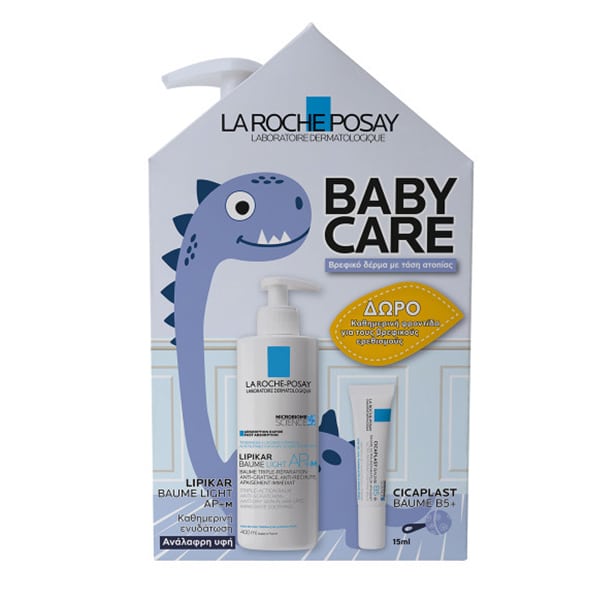 Φωτογραφία προϊόντος: LA ROCHE POSAY La Roche-Posay Baby Care Promo Lipikar Baume Light AP+M Ενυδατικό Βάλσαμο για το Βρεφικό Δέρμα με Τάση Ατοπίας, 400ml & Δώρο Cicaplast Baume B5+ για την Καταπράυνση του Δέρματος, 1