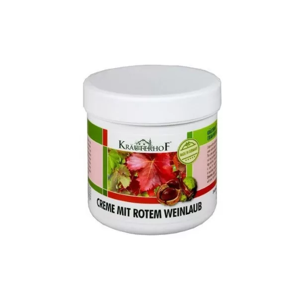 Φωτογραφία προϊόντος: Krauterhof Red Vine Leaf Αγριοκάστανο & Κόκκινα Αμπελόφυλλα Ενυδατική Κρέμα Ποδιών 250ml