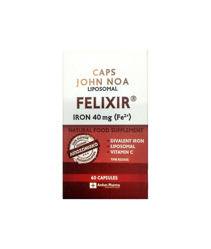 Φωτογραφία προϊόντος: John Noa Liposomal Felixir Iron 40mg 60 κάψουλες