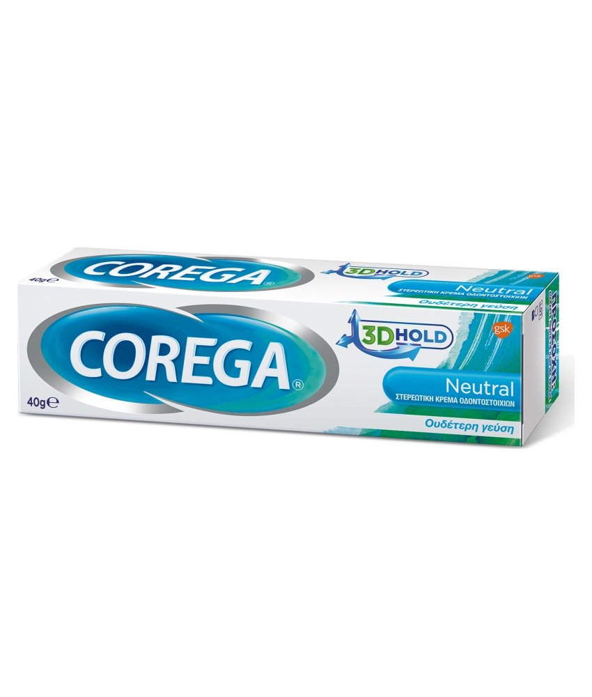 Φωτογραφία προϊόντος: Corega 3D Hold Neutral Στερεωτική Κρέμα Τεχνητής Οδοντοστοιχίας 40gr