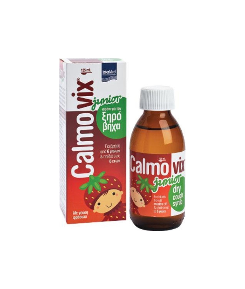 Φωτογραφία προϊόντος: Intermed Calmovix Junior Σιρόπι για Παιδιά για Ξηρό Βήχα Φράουλα 125ml