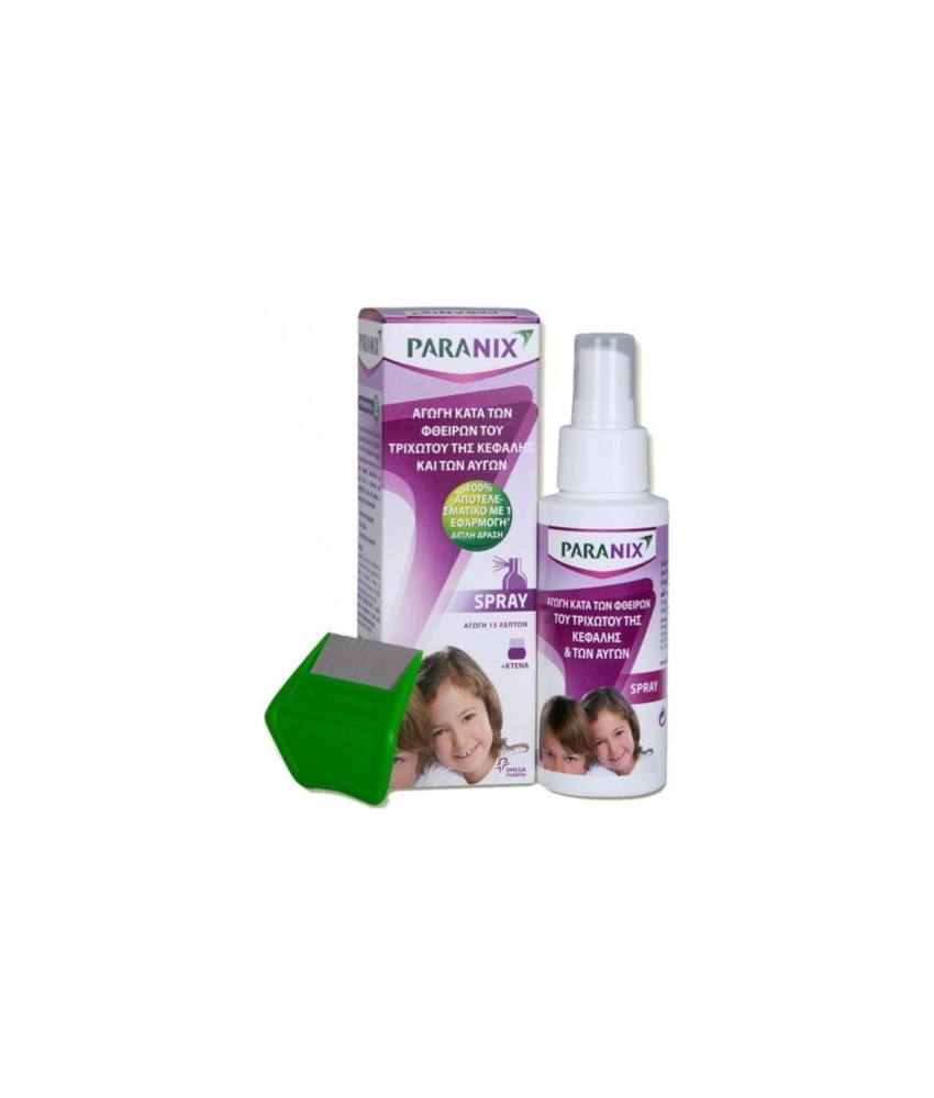 Φωτογραφία προϊόντος: OMEGA PHARMA Paranix Spray 100ml + χτένα