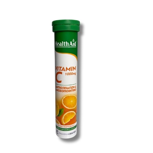 Φωτογραφία προϊόντος: HEALTH AID HealthAid Βιταμίνη C 1000mg- Αντιοξείδωση & Ανοσοποιητικό Με Γεύση Πορτοκάλι 20 Aναβράζοντα Δισκία