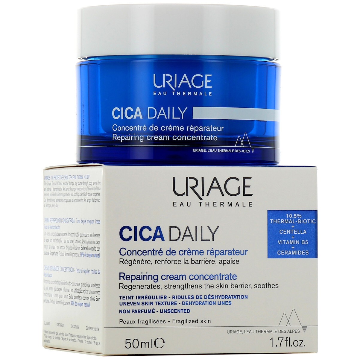 Φωτογραφία προϊόντος: Uriage Cica Daily Αναπλαστική Κρέμα Προσώπου Ημέρας για Ευαίσθητες Επιδερμίδες 50ml