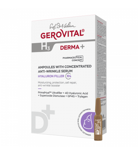 Φωτογραφία προϊόντος: Gerovital H3 Derma Αμπούλες Με Συμπυκνωμένο Αντιρυτιδικό Ορό 6% Υαλουρονικό Filler 10 x 2ml