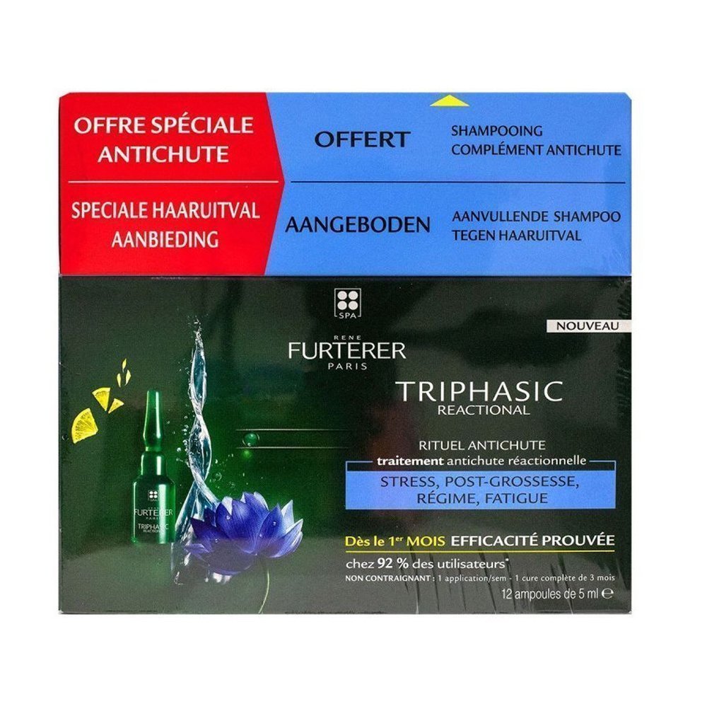 Φωτογραφία προϊόντος: Rene Furterer René Furterer Triphasic Reactional Hair Loss Ritual Promo Pack with Serum Treatment 12 x 5ml & Stimulating Shampoo 100ml