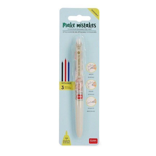 Φωτογραφία προϊόντος: Legami Travel 3 Colour Erasable Gel Στυλό