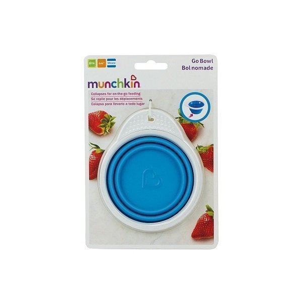 Φωτογραφία προϊόντος: Munchkin Go Bowl 6m+ Αναδιπλούμενο Mπoλ Σιλικόνης Μπλε