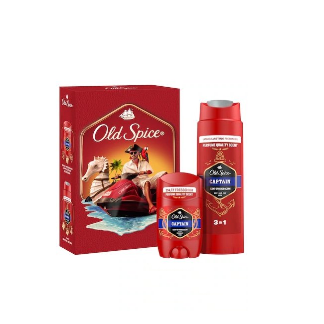 Φωτογραφία προϊόντος: Old Spice Xmas Promo Modern Captain Αποσμητικό Στίκ 50ml & Αφρόλουτρο & Σαμπουάν 250ml