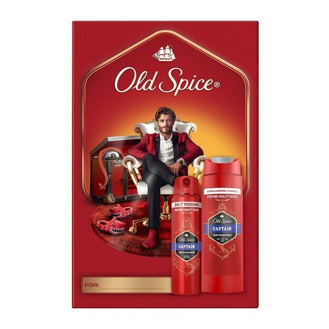 Φωτογραφία προϊόντος: Old Spice Xmas Promo Gentleman Captain Αποσμητικό Σπρέι 150ml & Αφρόλουτρο & Σαμπουάν 250ml