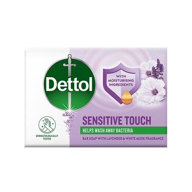 Φωτογραφία προϊόντος: Dettol Sensitive Touch Bar Σαπούνι με Άρωμα Λεβάντας και Λευκού Μόσχου 85g