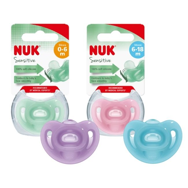 Φωτογραφία προϊόντος: Nuk Πιπίλα Σιλικόνης Sensitive Με Θήκη 6-18m 1τμχ