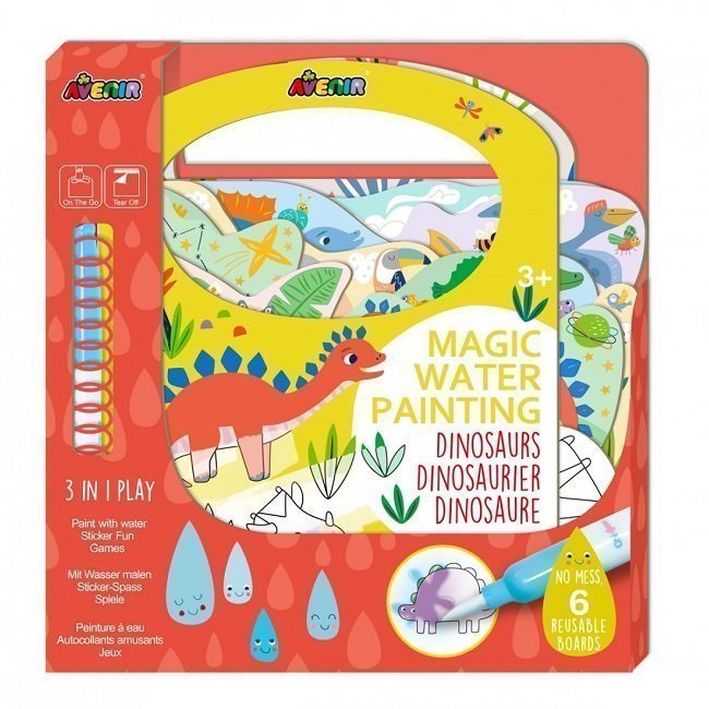 Φωτογραφία προϊόντος: Avenir Avenir Magic Water Painting Dinosaurs Βιβλίο Ζωγραφικής με Νερό για Ηλικίες 3+