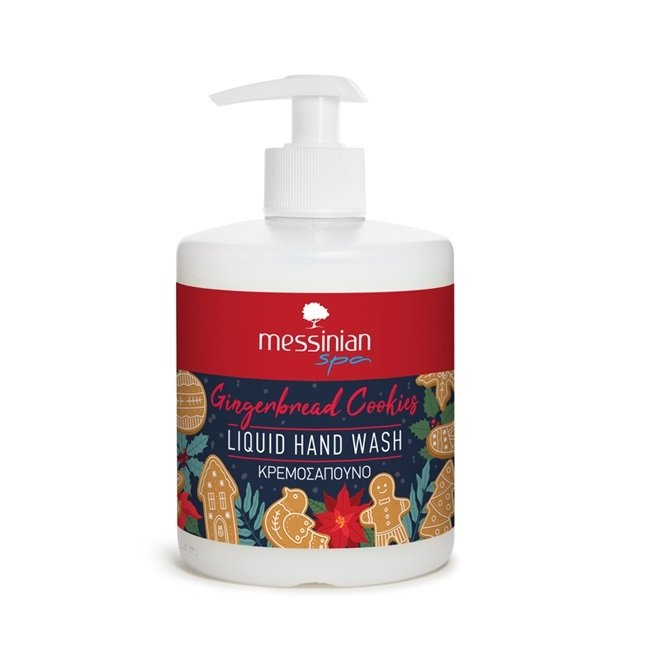 Φωτογραφία προϊόντος: Messinian Spa Liquid Hand Wash Κρεμοσάπουνο Χεριών Με Άρωμα Gingenbread & Cookies 400ml