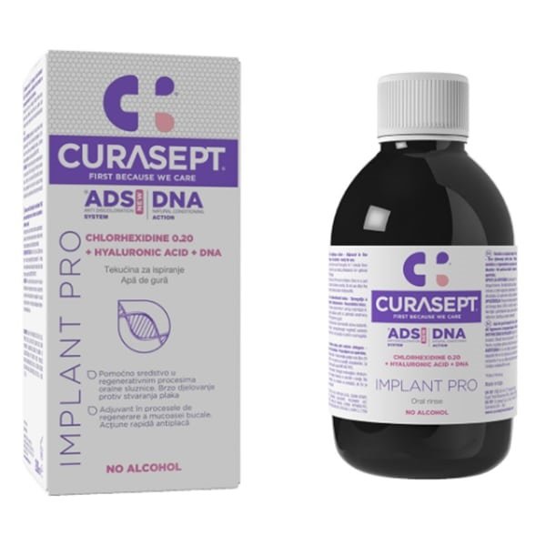 Φωτογραφία προϊόντος: Curasept Mouthwash Ads Dna 220 Implant Pro Oral Rinse Στοματικό Διάλυμα 200ml