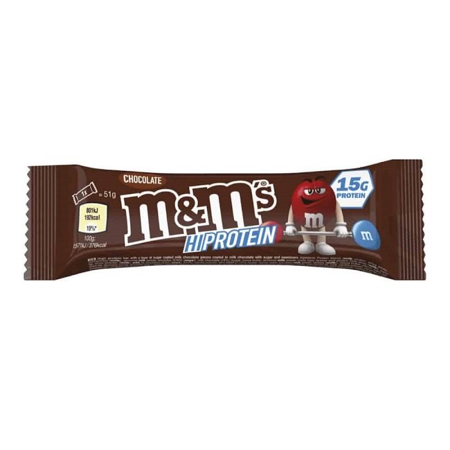 Φωτογραφία προϊόντος: M&amp;M'S M&M'S Hi-Protein Μπάρα Πρωτεΐνης Σοκολάτας 51g