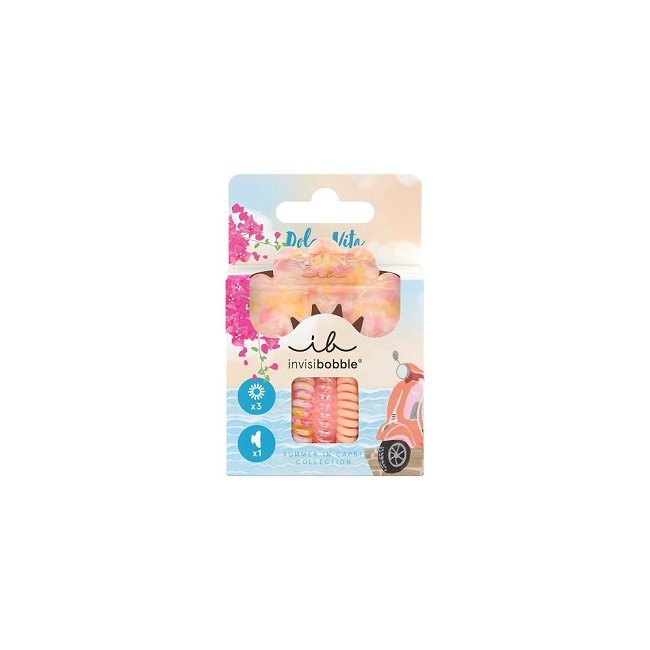 Φωτογραφία προϊόντος: Invisibobble Set Dolce Vita 1 Κλιπ & 3 Λαστιχάκια Μαλλιών 1σετ