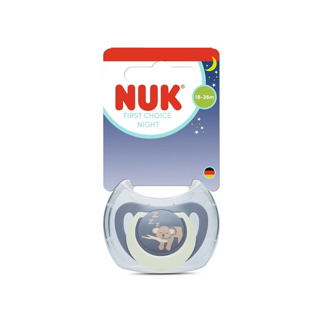 Φωτογραφία προϊόντος: NUK First Choice Night Πιπίλα Σιλικόνης 18–36 Μηνών – Κοάλα, 1τμχ