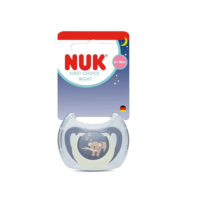 Φωτογραφία προϊόντος: NUK First Choice Night Πιπίλα Σιλικόνης 6-18 Μηνών – Κοάλα, 1τμχ