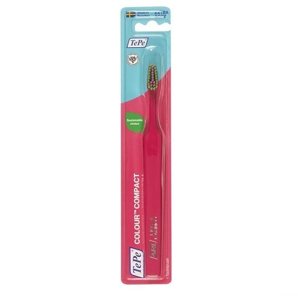 Φωτογραφία προϊόντος: TePe Colour Compact X‑Soft – Φούξια Οδοντόβουρτσα με Χρωματιστές Ίνες