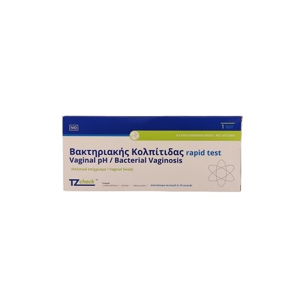 Φωτογραφία προϊόντος: TZ Check Vaginal pH Rapid Test για Βακτηριακή Κολπίτιδα, 1τμχ