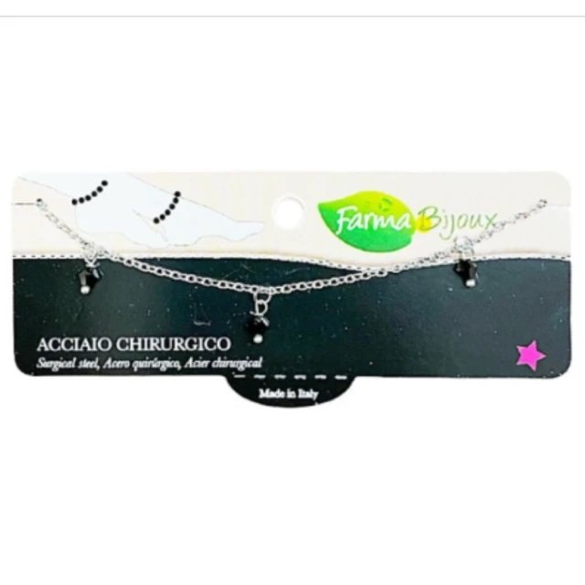 Φωτογραφία προϊόντος: Farma Bijoux Γυναικεία Επιχρυσωμένη Αλυσίδα Χεριού με 5 Μαύρες Swarovski Πέτρες