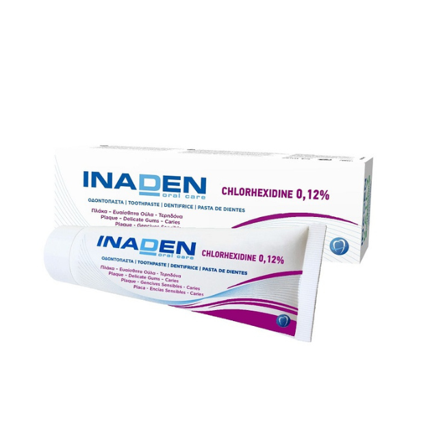 Φωτογραφία προϊόντος: Inaden Chlorhexidine 0.12% Toothpaste Οδοντόκρεμα Χλωρεξιδίνης 75ml
