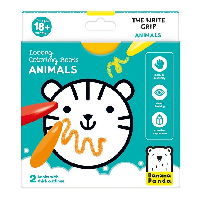 Φωτογραφία προϊόντος: Banana Panda Looong Coloring Books Βιβλία Ζωγραφικής 3 Years+ Animals, 2τμχ