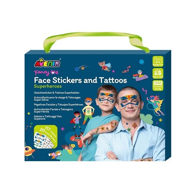 Φωτογραφία προϊόντος: Avenir Face Stickers & Tattoos – Superheroes, 1σετ