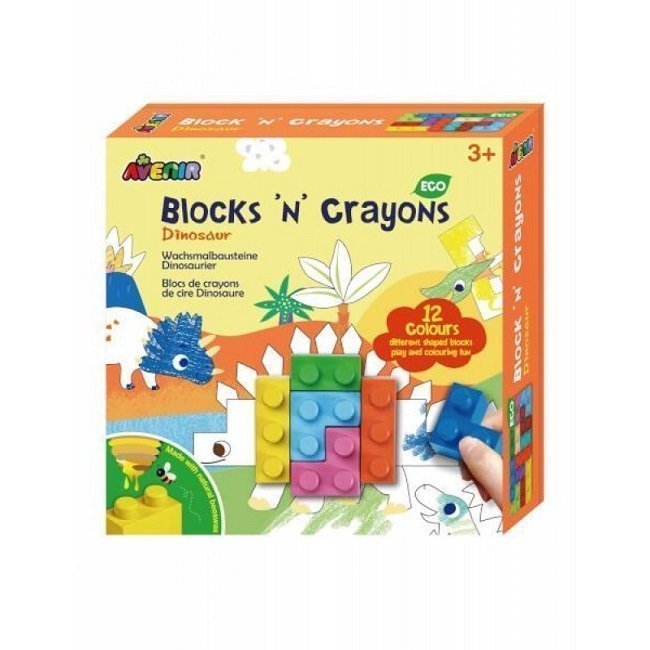 Φωτογραφία προϊόντος: Avenir Blocks’n’Crayons – Dinosaurs, 12τμχ