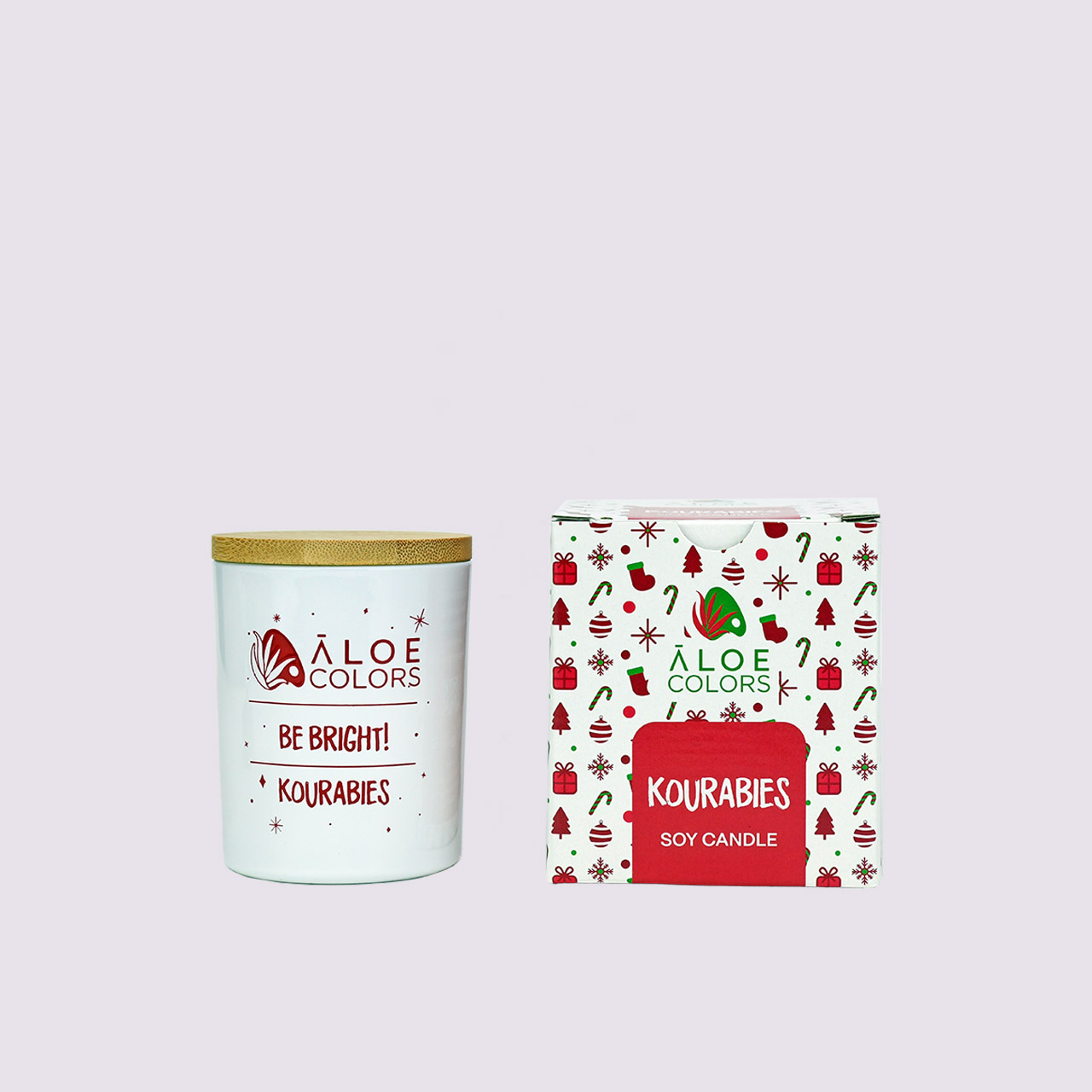 Φωτογραφία προϊόντος: ALOE PLUS COLORS Aloe Colors Kourabies Soy Candle Αρωματικό Κερί Σόγιας, 150gr