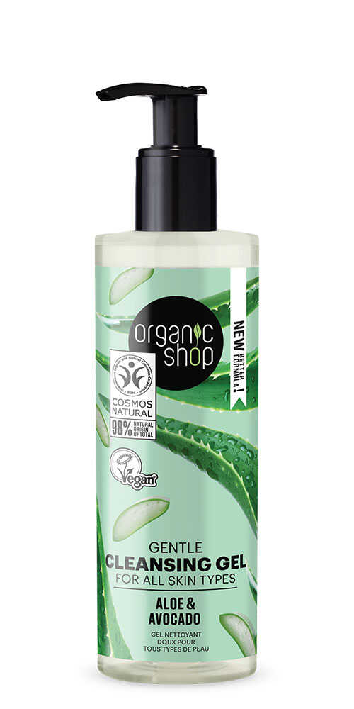 Φωτογραφία προϊόντος: Natura Siberica Organic Shop Gentle Cleansing Gel for All Skin Types Aloe & Avocado, 200ml