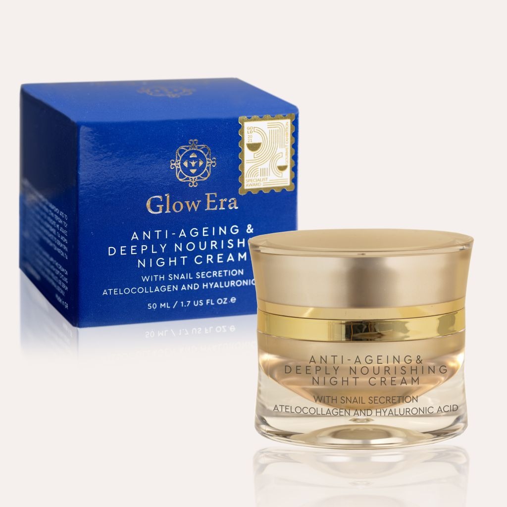 Φωτογραφία προϊόντος: Glow Era Anti-Ageing Deeply Nourishing Night Face Cream Με Έκκριμα Σαλιγκαριού 50ml