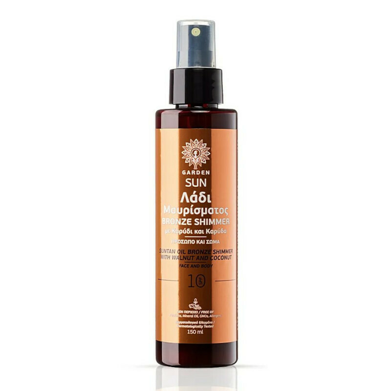 Φωτογραφία προϊόντος: GARDEN OF PANTHENOLS Garden Suntan Oil Face & Body Bronze Shimmer SPF10 150ml