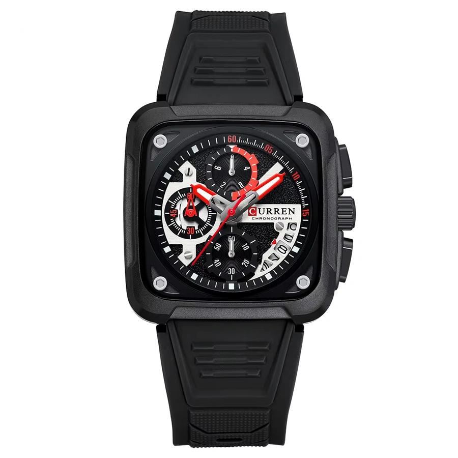Φωτογραφία προϊόντος: Curren 8461 Black Ανδρικό Ρολόι με Λουράκι Σιλικόνης