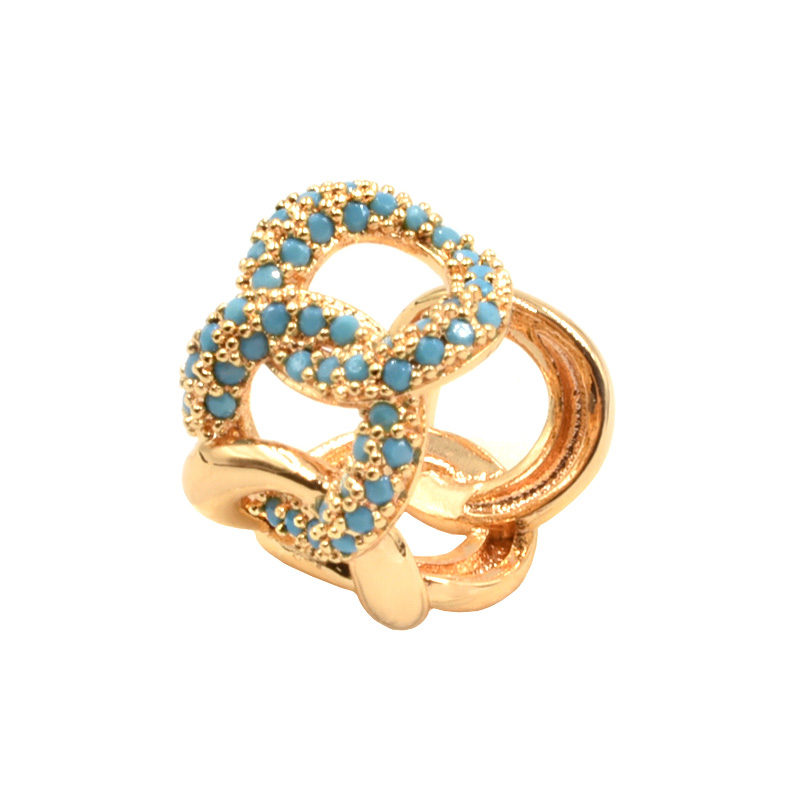 Φωτογραφία προϊόντος: Awear Σκουλαρίκι Ear Cuff σε Σχήμα Αλυσίδα από Ζιργκόν Chain Cuff Gold - Aqua